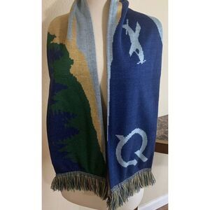 Quantum Spatial Soccer Scarf Portland Oregon/Blue Brown Green/7”x56”